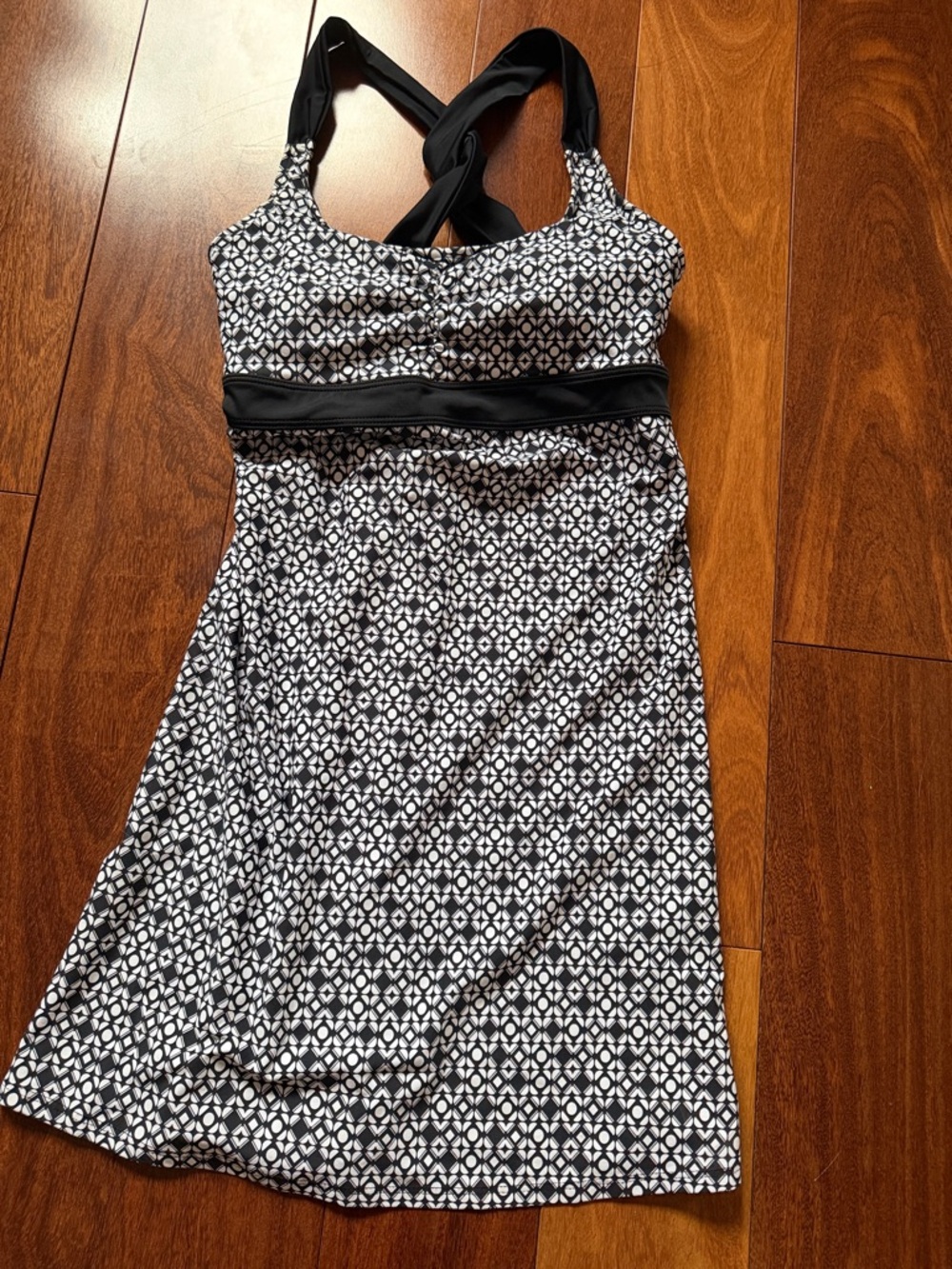 Title Nine Black and White Printed Mini Dress